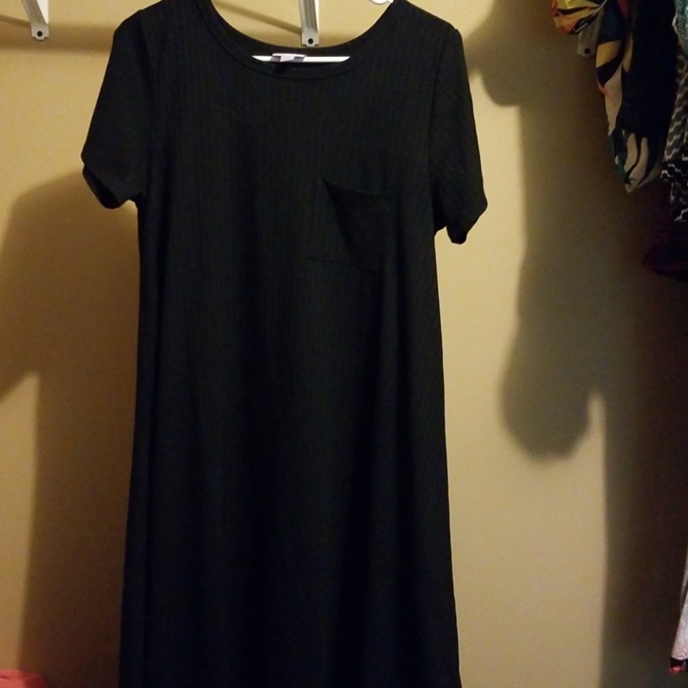 Lularoe Solid Black Ribbed Carly - image 1